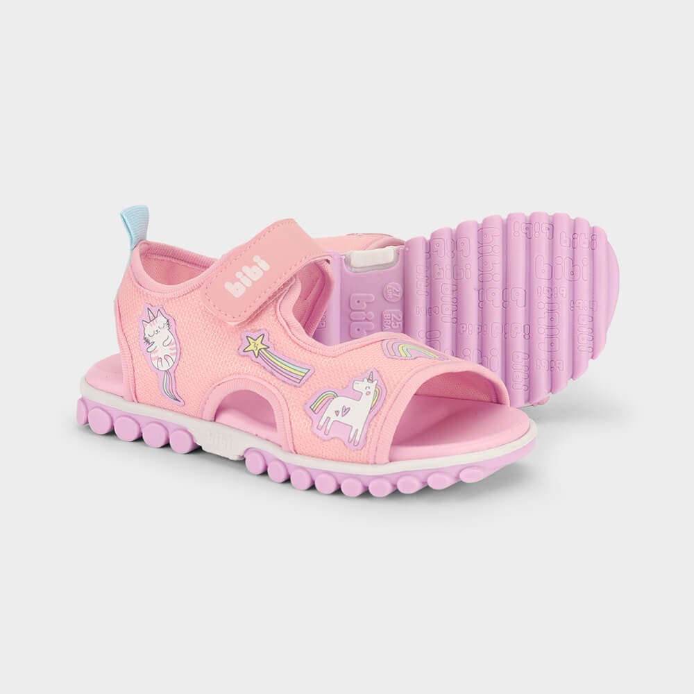 Sandália Infantil Bibi Summer Roller Sport 2.0 Rosa de Unicórnio Rosa 4