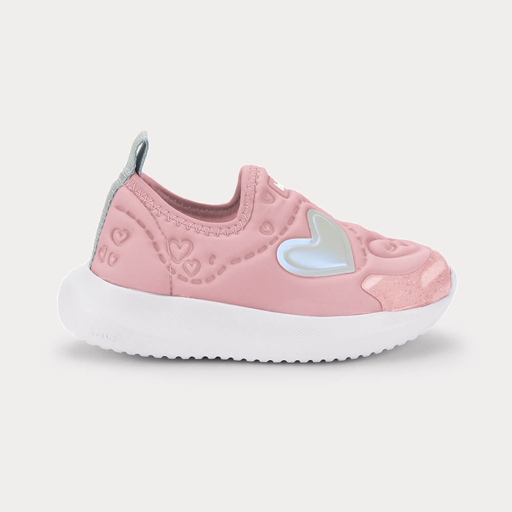 Tênis Infantil Bibi Flash Rosa de Coração