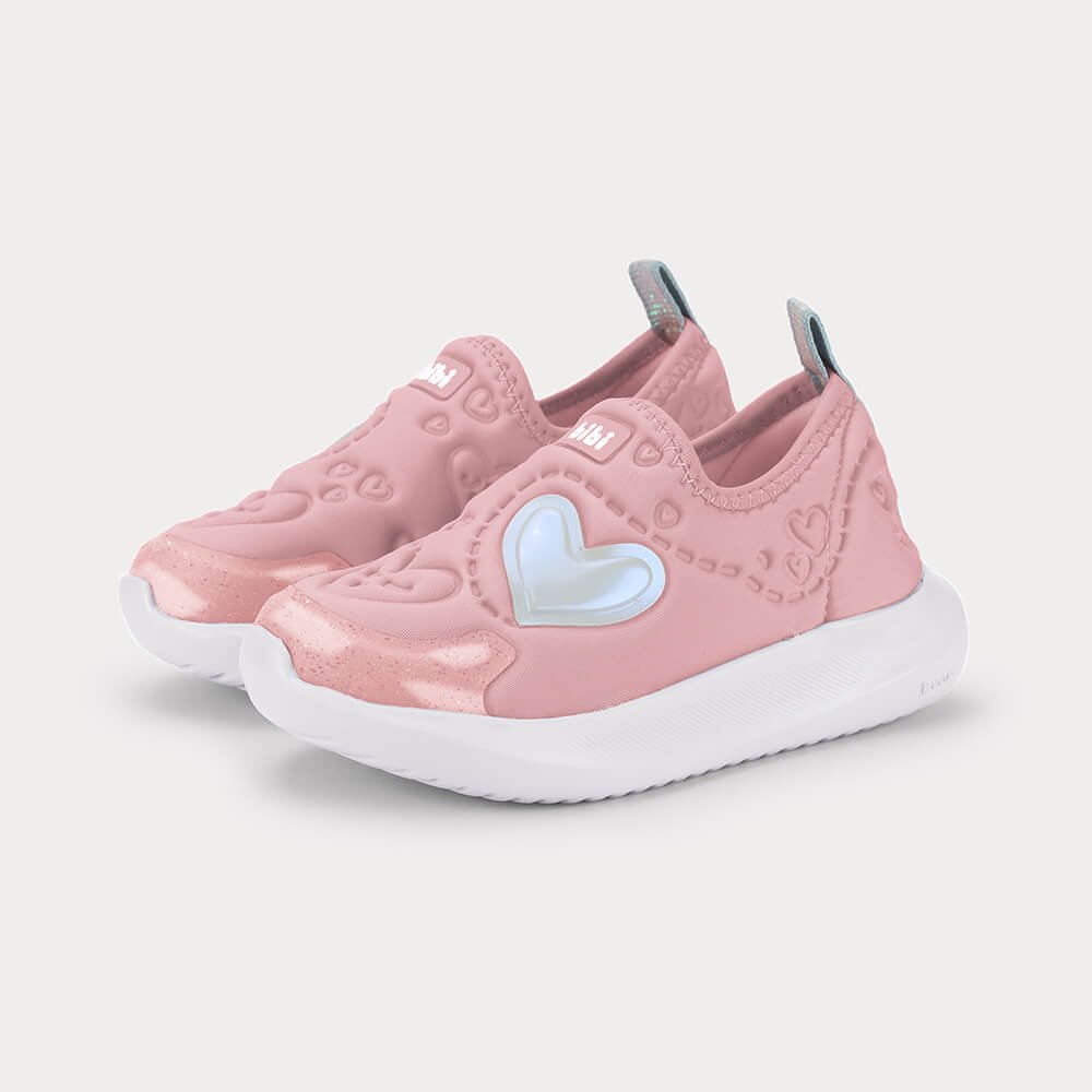 Tênis Infantil Bibi Flash Rosa de Coração Rosa 2