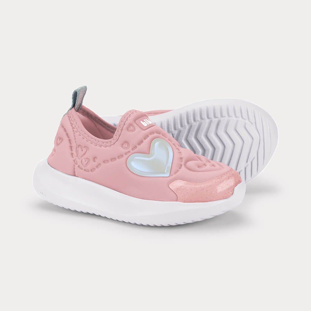 Tênis Infantil Bibi Flash Rosa de Coração Rosa 4
