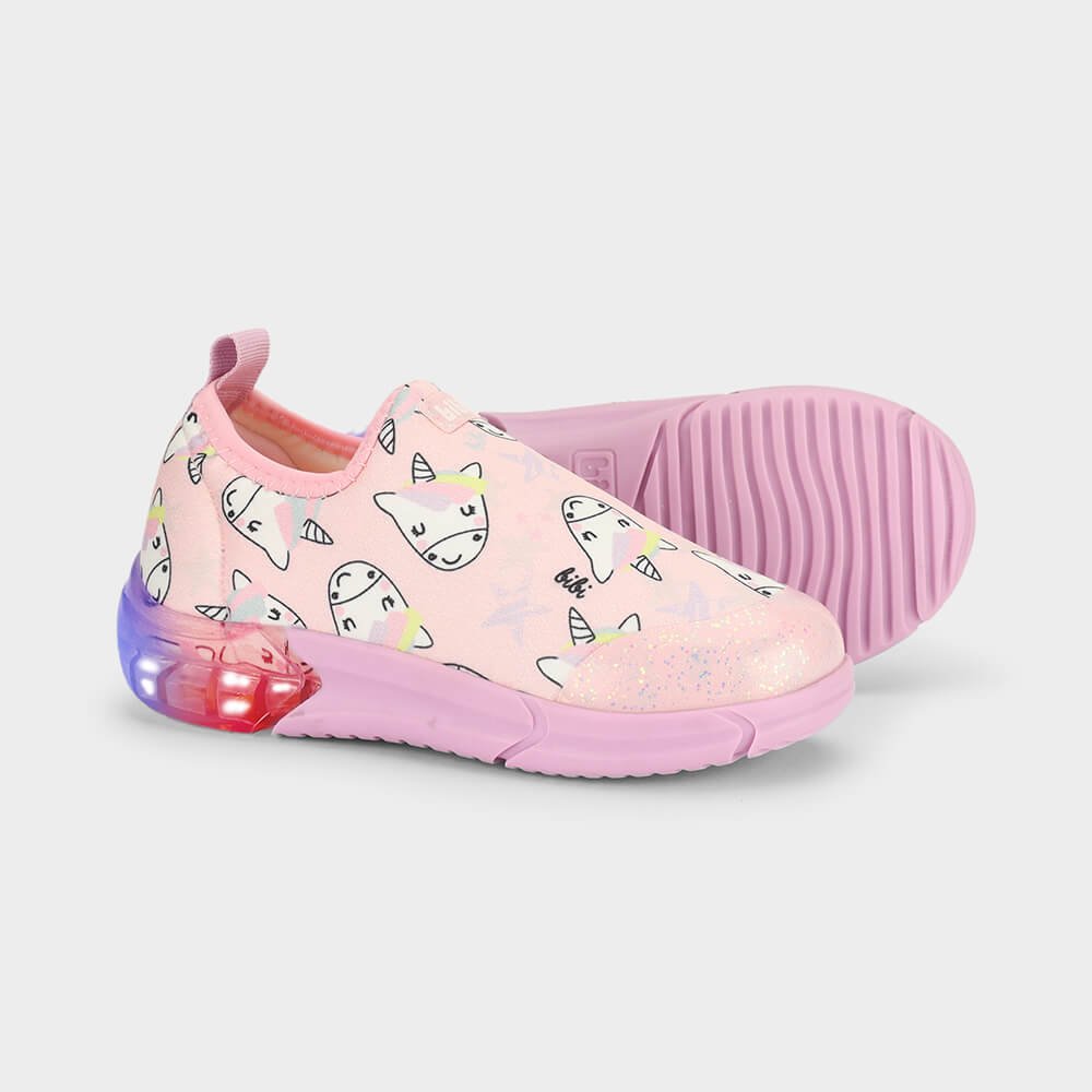 Tênis Infantil Bibi Space Rosa de Unicórnios Rosa 4