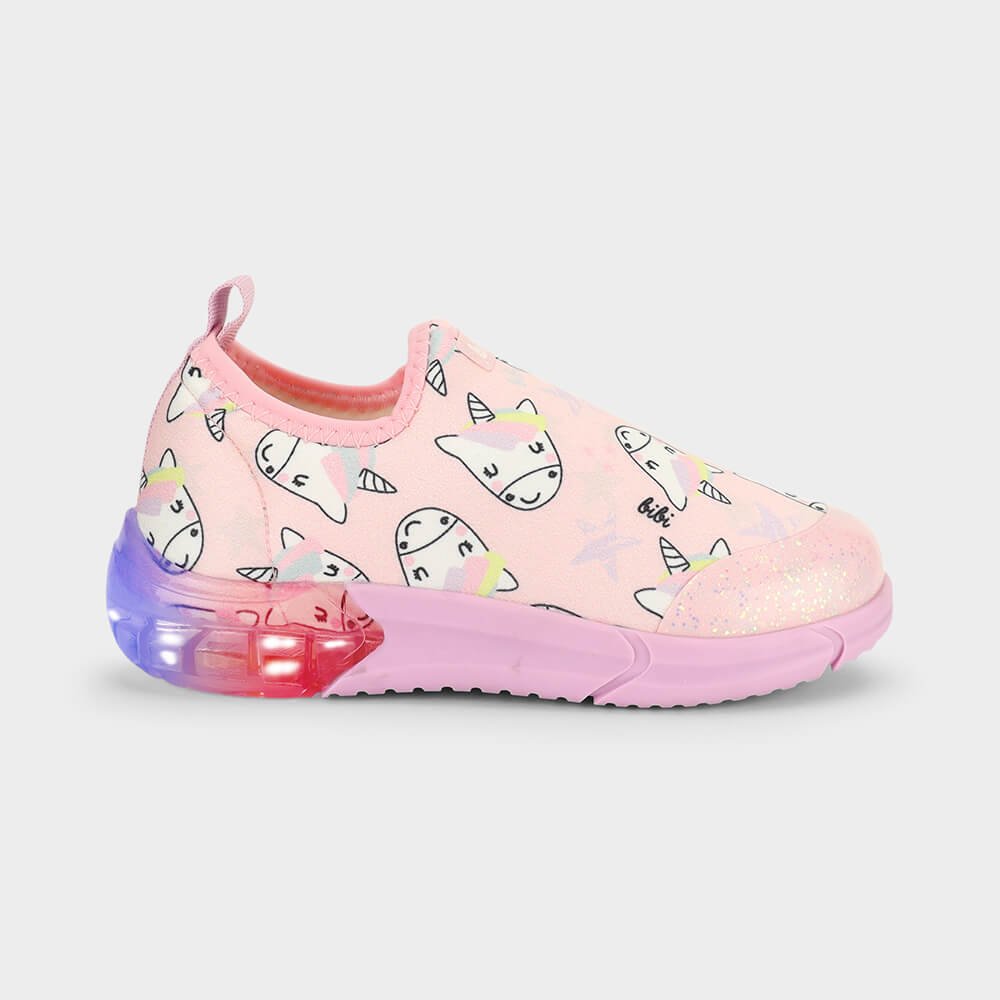Tênis Infantil Bibi Space Rosa de Unicórnios