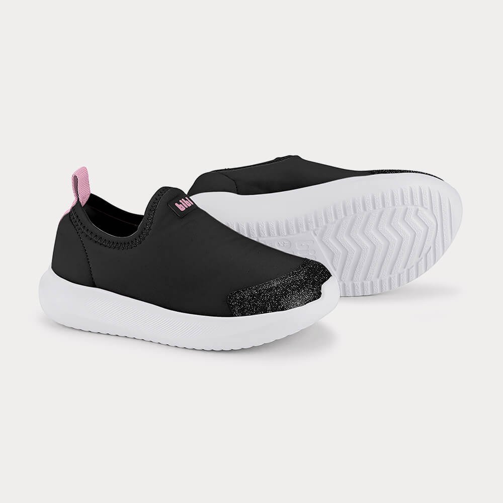 Tênis Infantil Bibi Flash Preto com Rosa Preto 3
