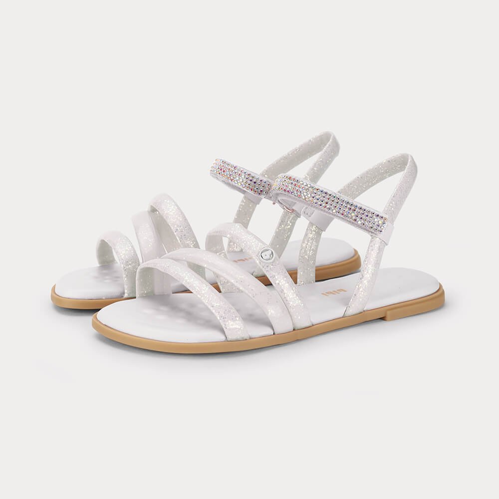 Sandália Infantil Bibi Shine Kids Branca Branco 2
