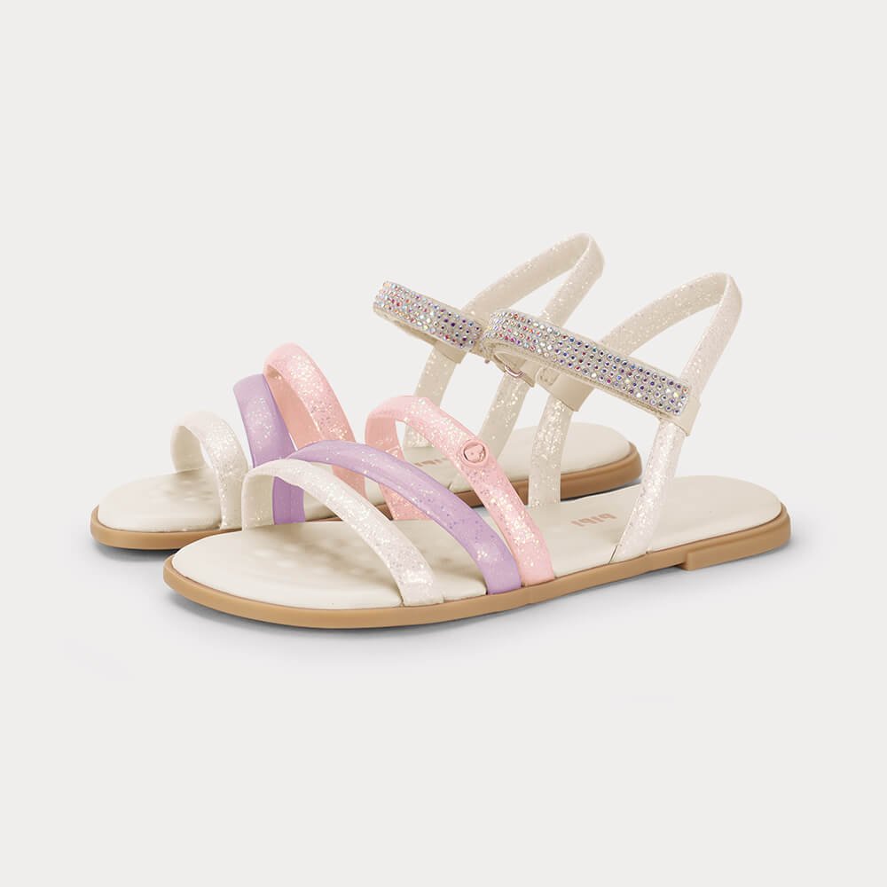 Sandália Infantil Bibi Shine Kids Branca Perolizada Branco 2