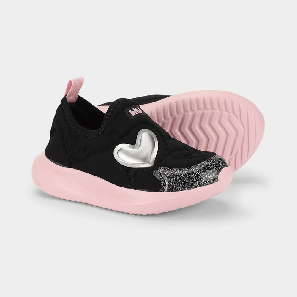 Tênis Infantil Bibi Flash Preto de Coração Preto 4