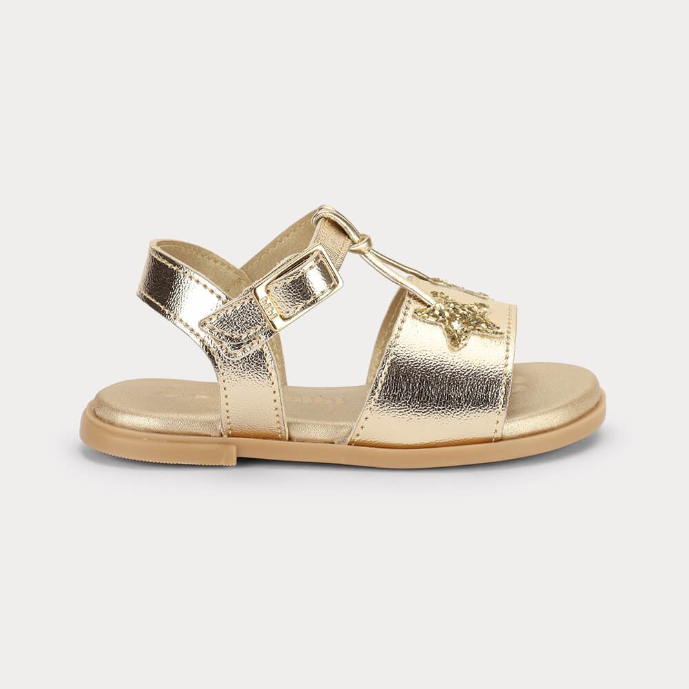 Sandália Infantil Bibi Shine Mini Dourada 1233123