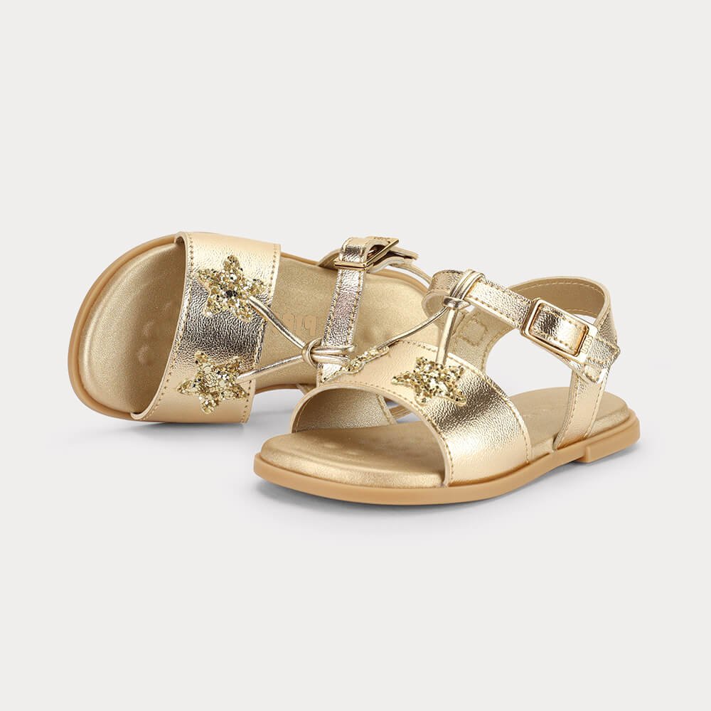 Sandália Infantil Bibi Shine Mini Dourada 1233123 Dourado 3