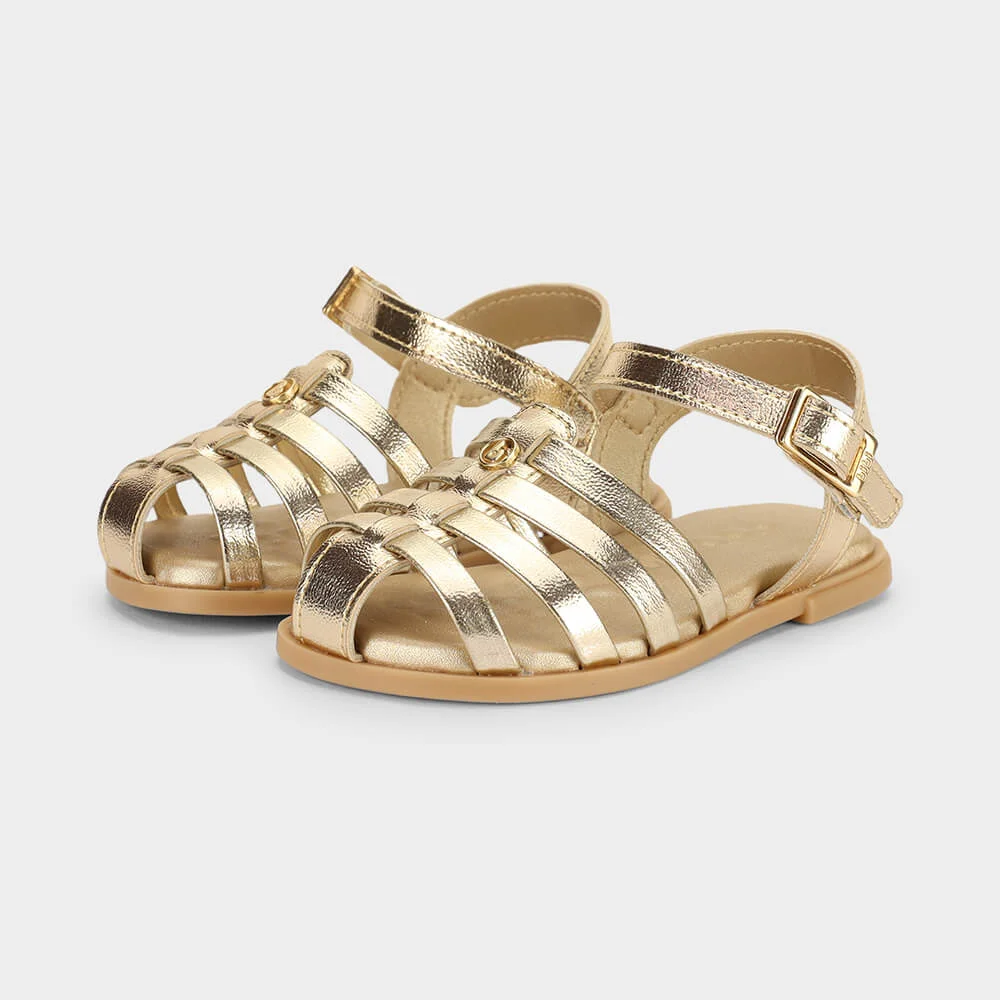 Sandália Infantil Bibi Shine Mini Dourada 1233130 Dourado 2