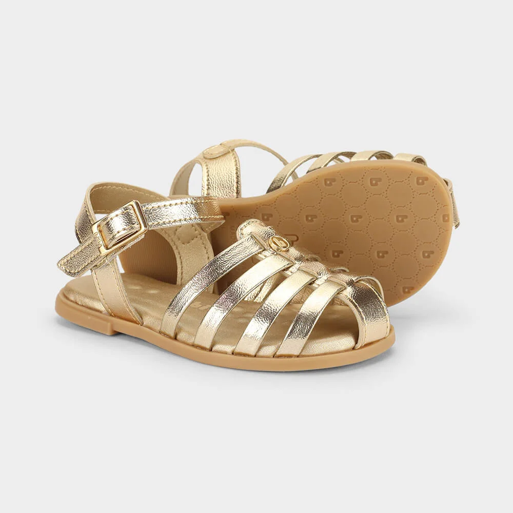 Sandália Infantil Bibi Shine Mini Dourada 1233130 Dourado 4