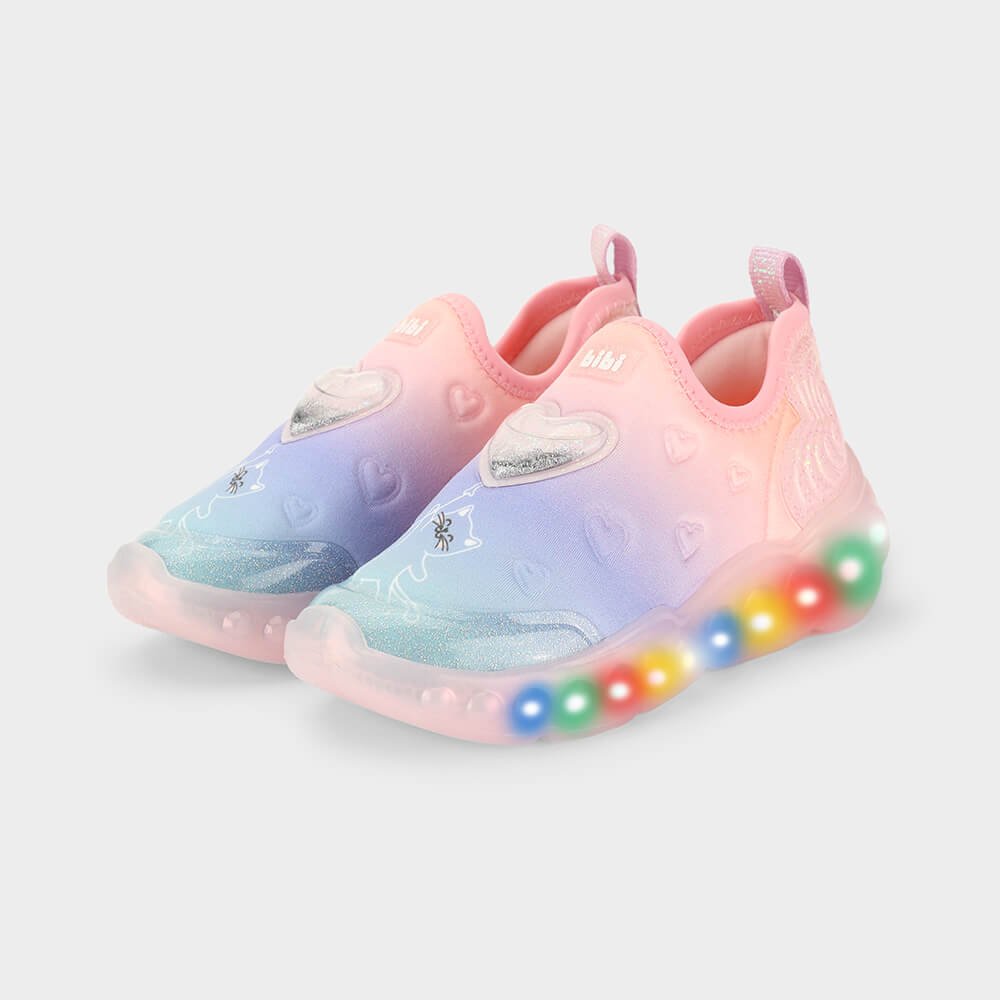 Tênis Infantil de Luz Bibi Roller Celebration 3.0 Tie Dye Rosa 2