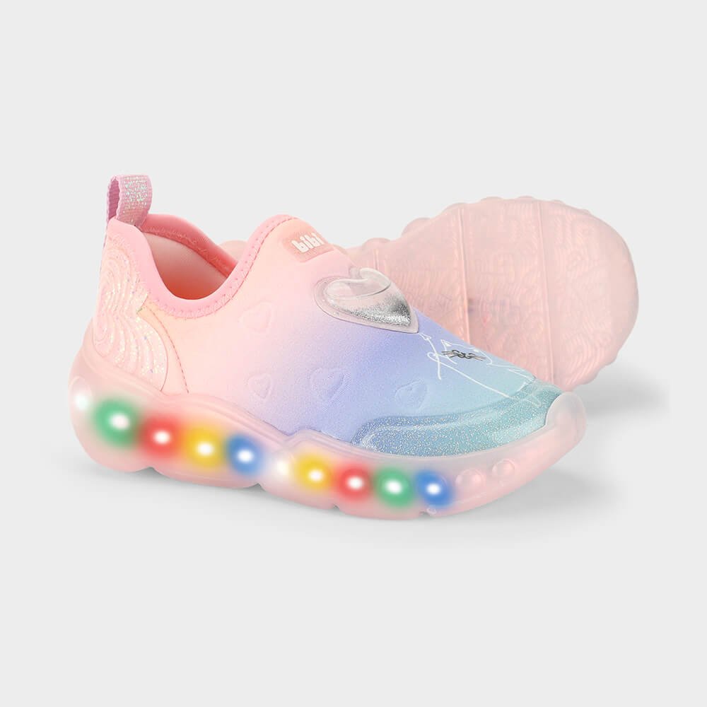 Tênis Infantil de Luz Bibi Roller Celebration 3.0 Tie Dye Rosa 4
