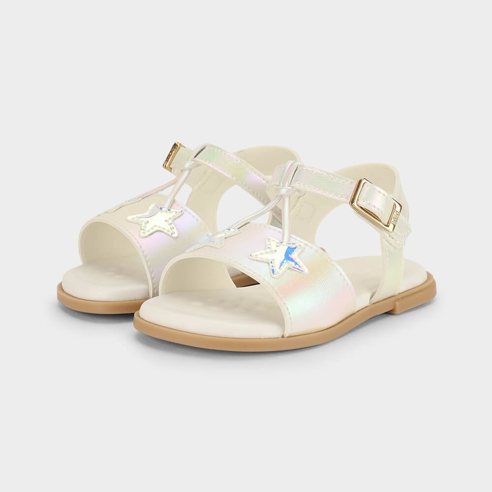 Sandália Infantil Bibi Shine Mini Branca Perolizada Branco 2