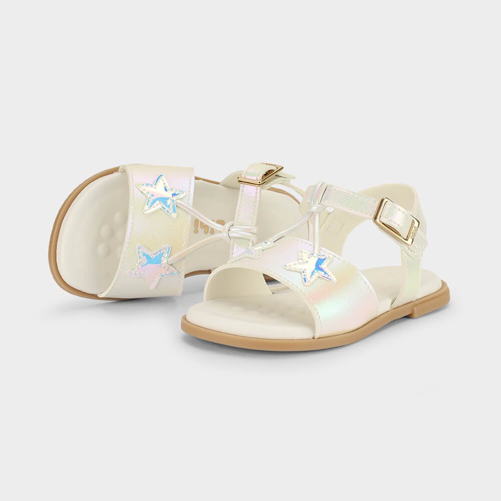 Sandália Infantil Bibi Shine Mini Branca Perolizada Branco 3