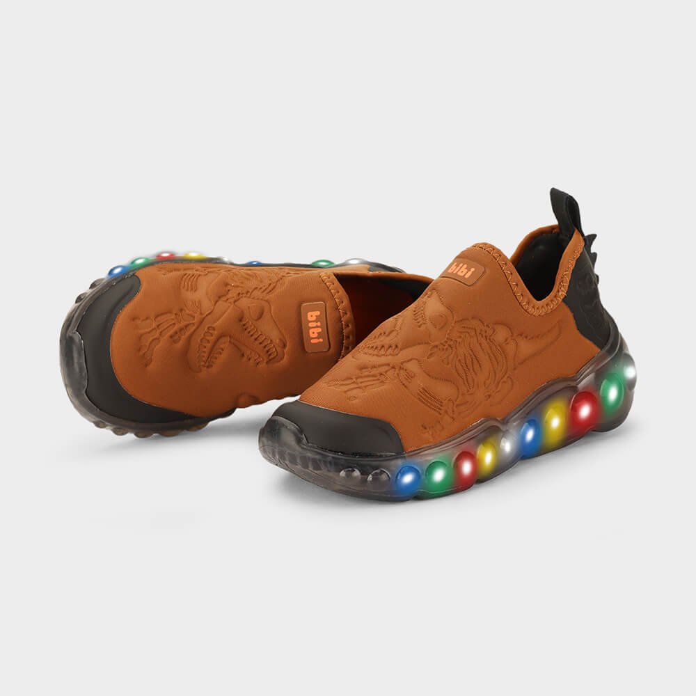 Tênis Infantil de Luz Bibi Roller Celebration 3.0 Marrom Marrom 3