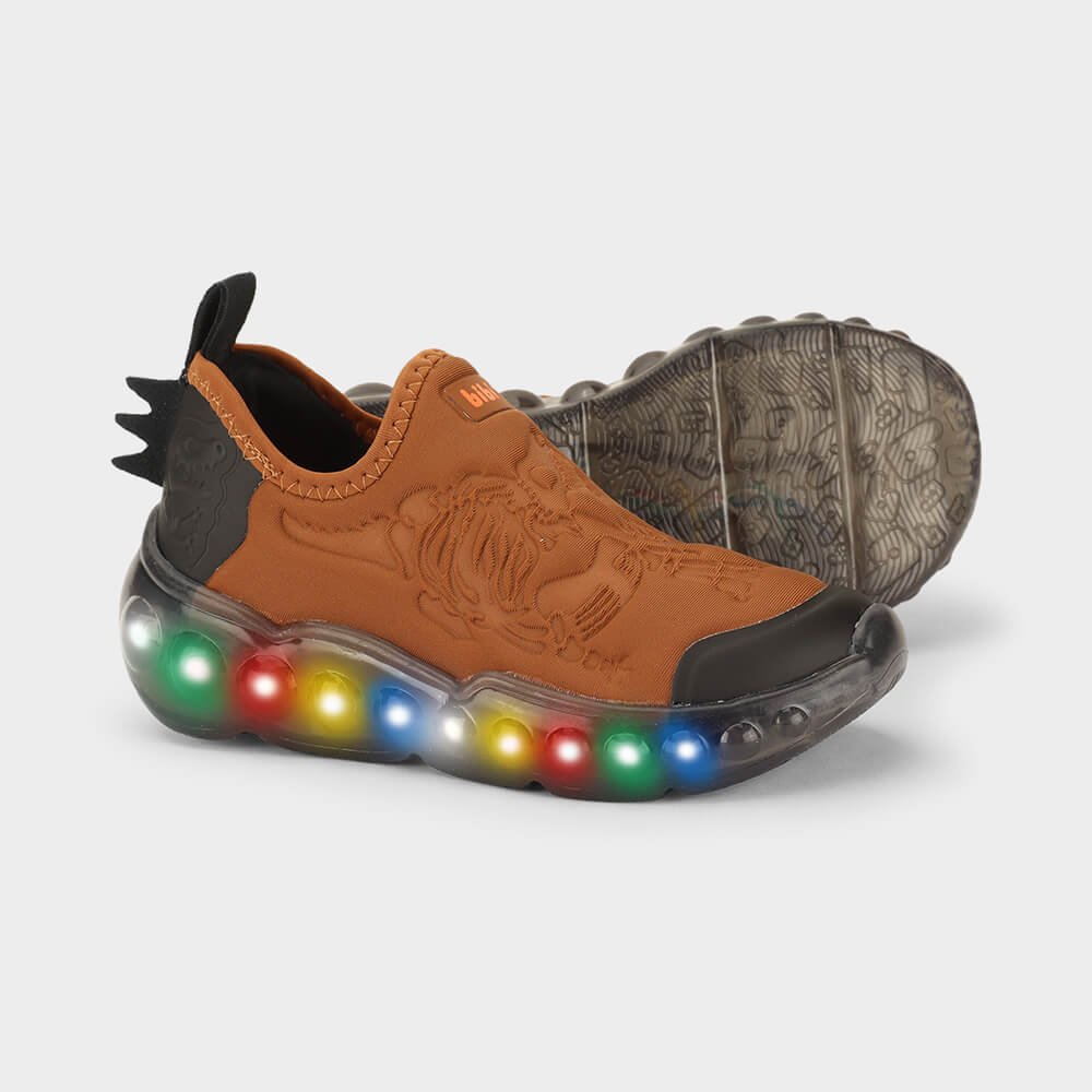 Tênis Infantil de Luz Bibi Roller Celebration 3.0 Marrom Marrom 4