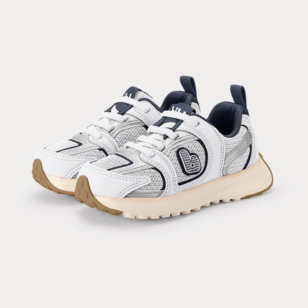 Tênis Infantil Bibi Jogging Branco com Azul Marinho Branco 4