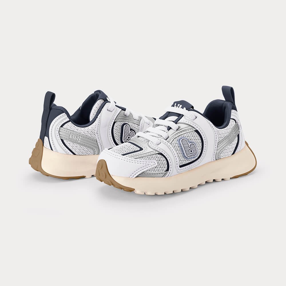 Tênis Infantil Bibi Jogging Branco com Azul Marinho Branco 5