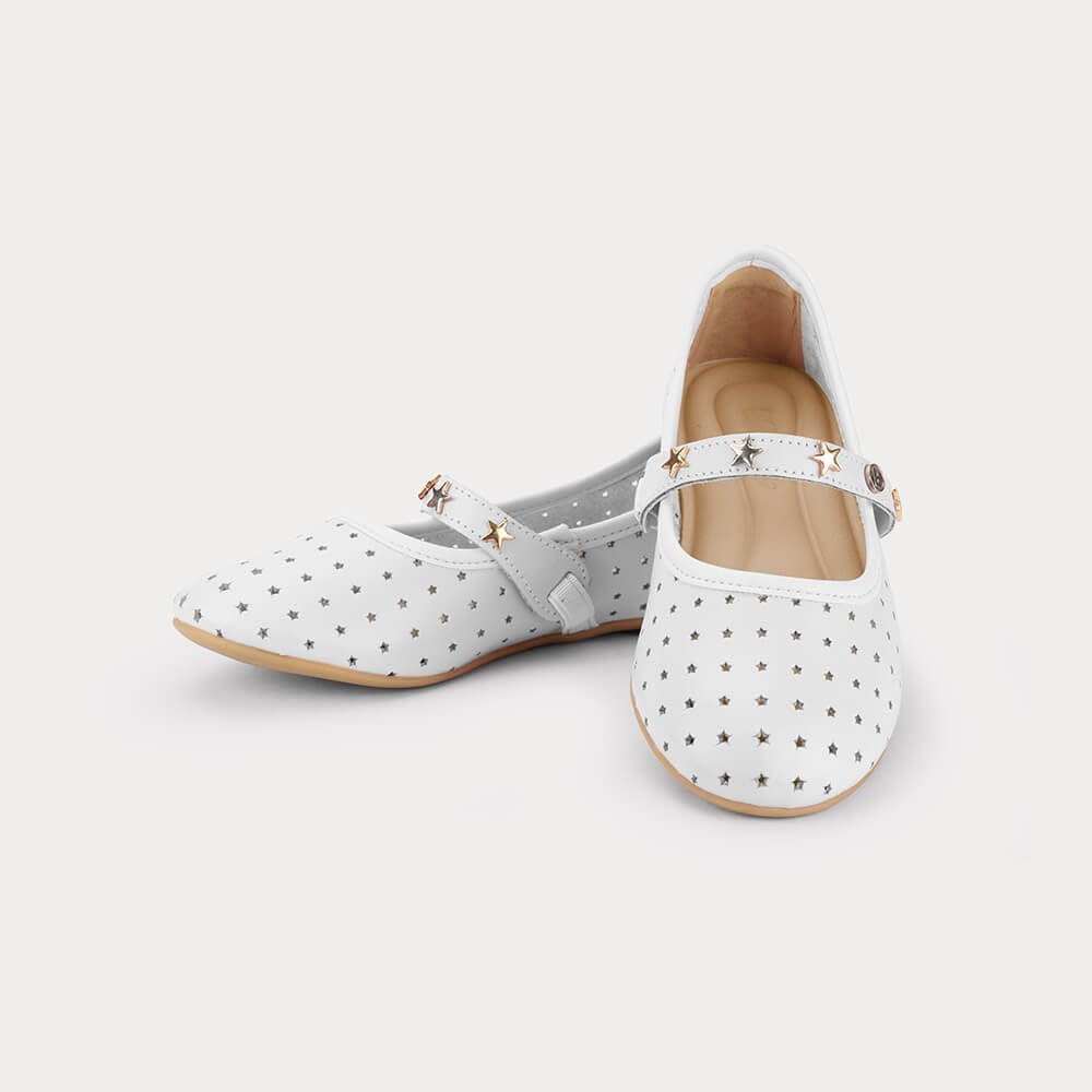 Sapatilha Infantil Bibi Ballerina Basic Branca Estrelada Branco 3