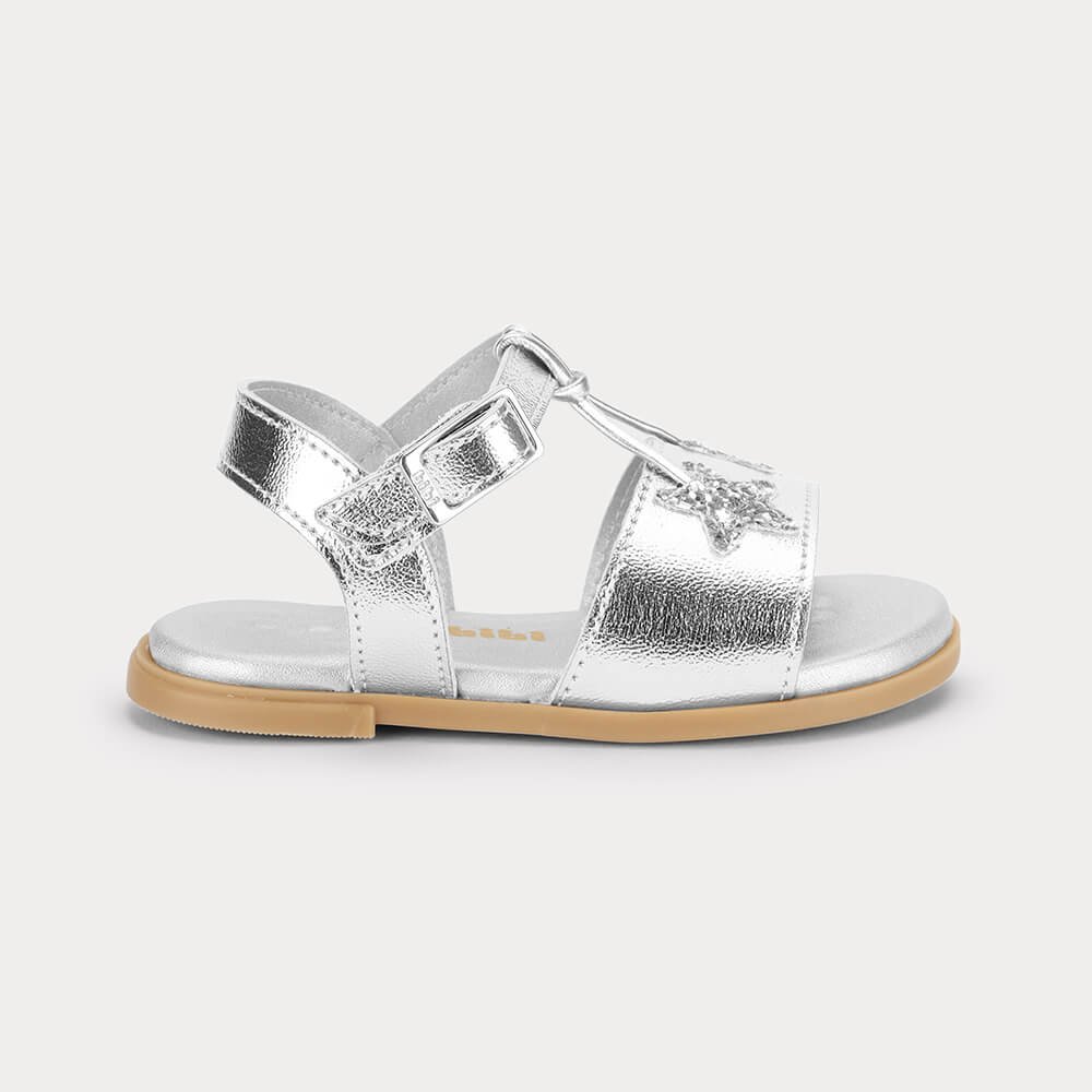 Sandália Infantil Bibi Shine Mini Prata 1233124