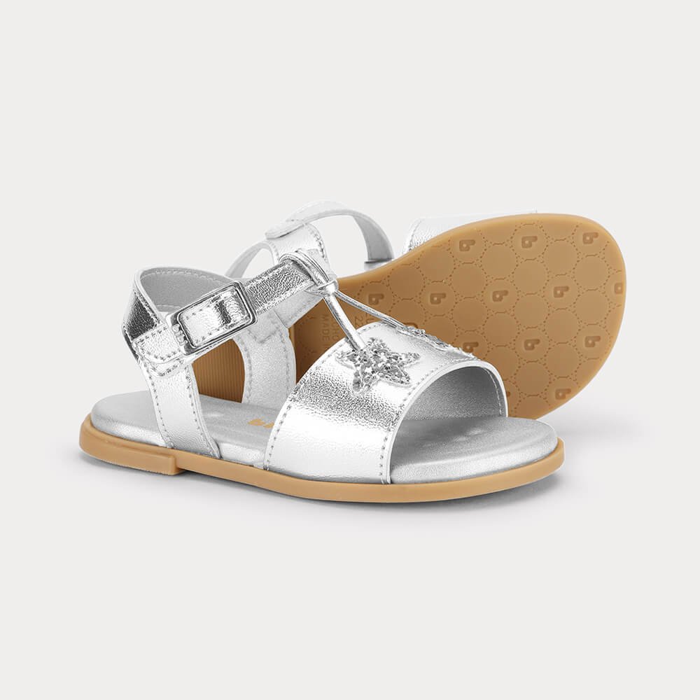 Sandália Infantil Bibi Shine Mini Prata 1233124 Prata 4