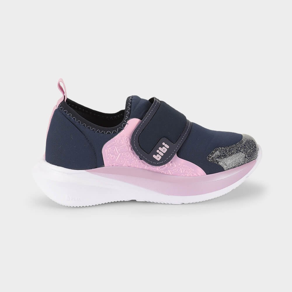 Tênis Infantil Bibi Volt Azul Marinho com Lilás