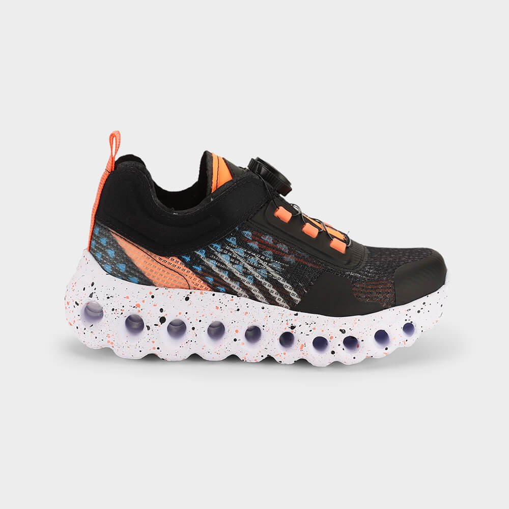 Tênis Infantil Bibi Roller Sport Preto com Laranja