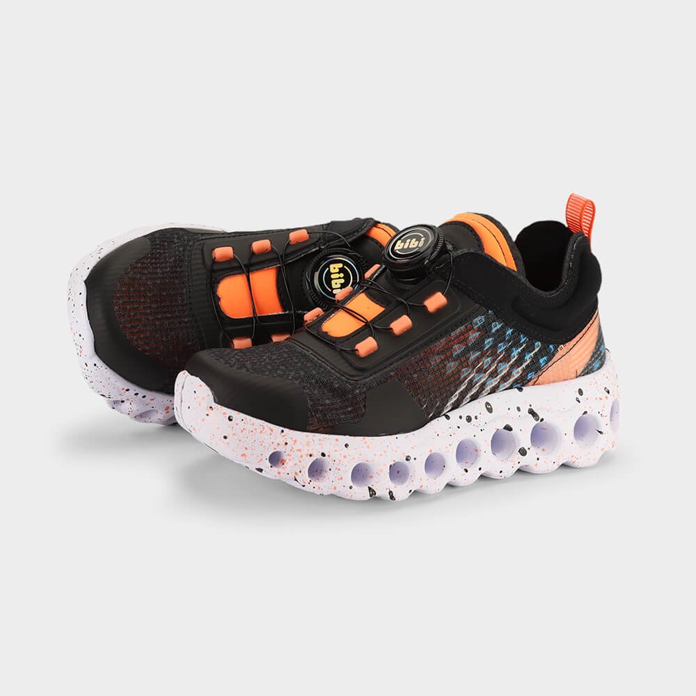 Tênis Infantil Bibi Roller Sport Preto com Laranja Preto 4
