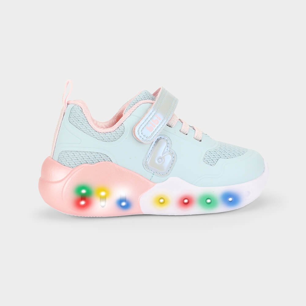 Tênis Infantil Bibi Fun Light Azul com Rosa