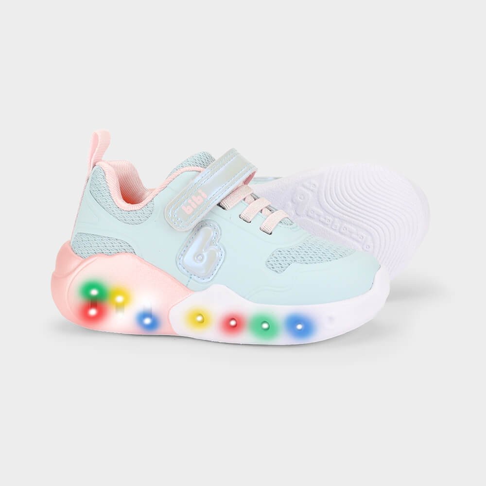Tênis Infantil Bibi Fun Light Azul com Rosa Azul 4