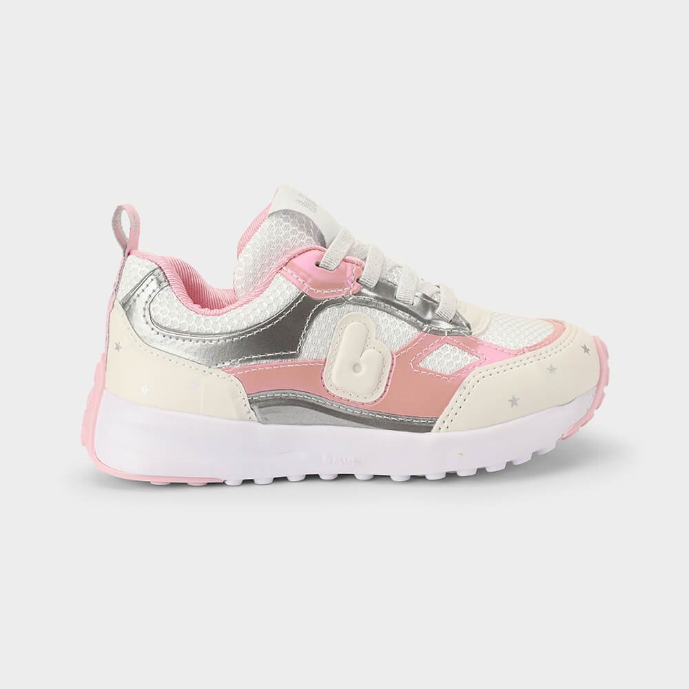 Tênis Infantil Bibi Jogging Branco com Rosa