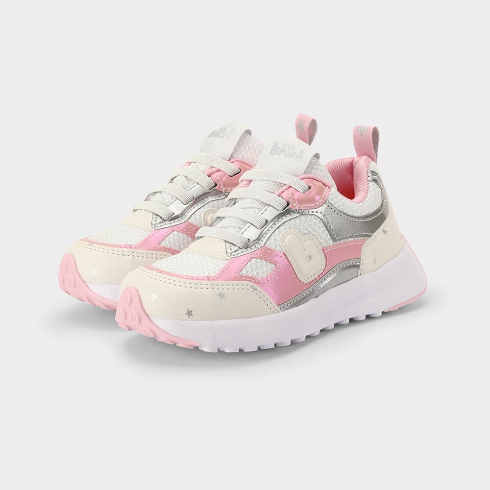 Tênis Infantil Bibi Jogging Branco com Rosa Branco 2