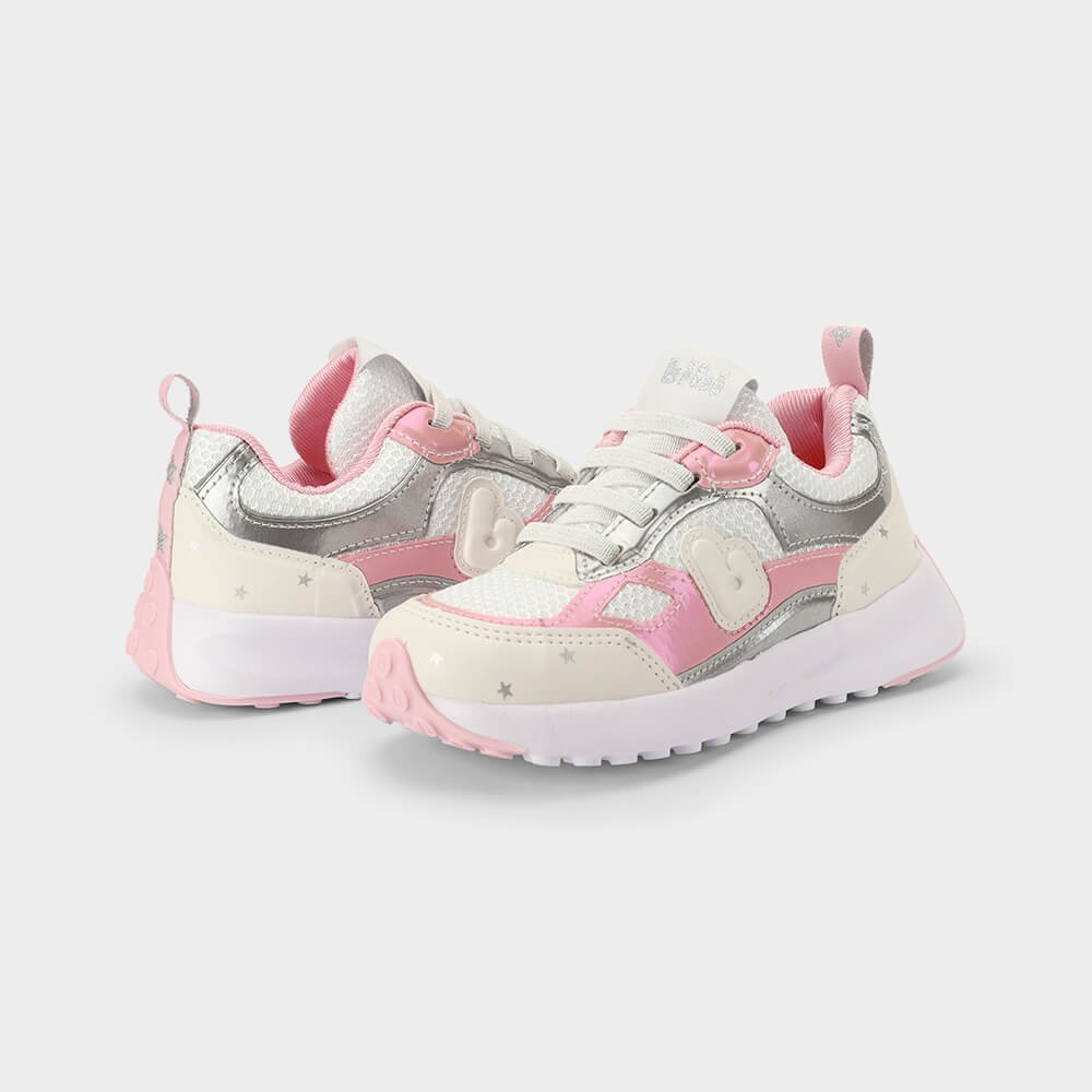 Tênis Infantil Bibi Jogging Branco com Rosa Branco 3