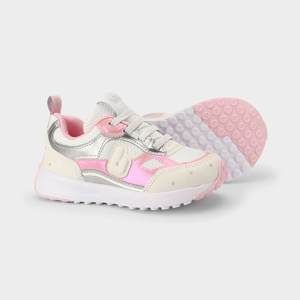 Tênis Infantil Bibi Jogging Branco com Rosa Branco 4