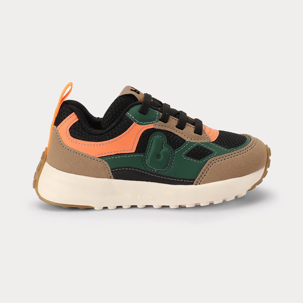 Tênis Infantil Bibi Jogging Bege com Verde