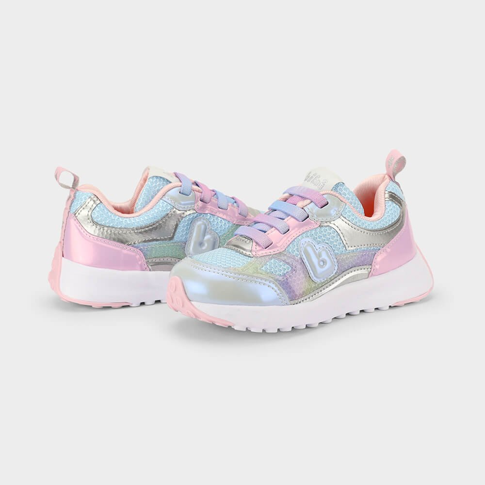 Tênis Infantil Bibi Jogging Azul com Rosa Azul 3