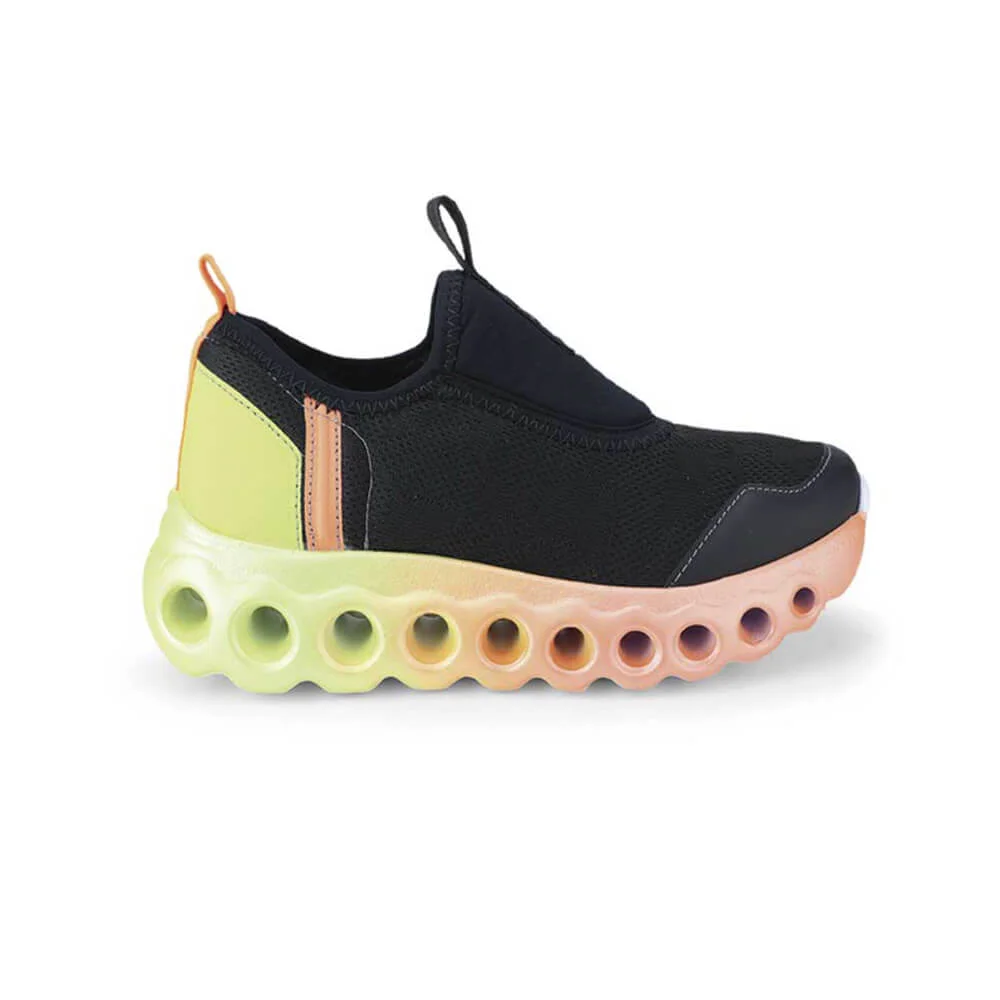 Tênis Infantil Bibi Roller Sport Preto com Laranja