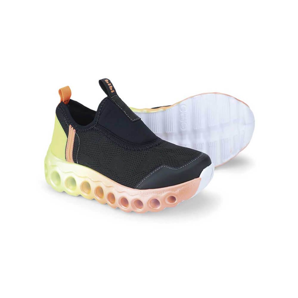 Tênis Infantil Bibi Roller Sport Preto com Laranja Preto 4