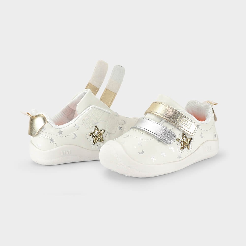 Tênis Infantil Bibi Fisioflex 5.0 Branco com Prata Branco 3