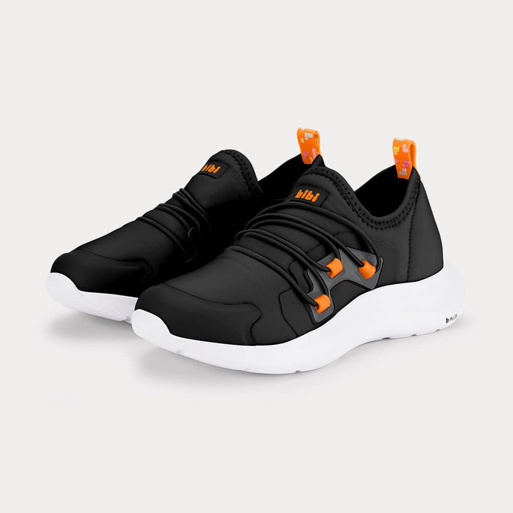 Tênis Infantil Bibi Action Preto com Laranja Preto 2