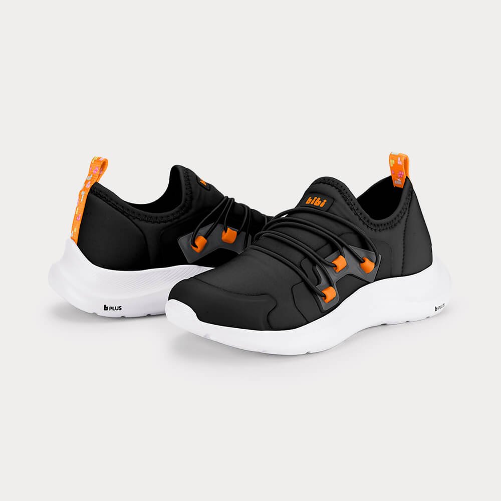 Tênis Infantil Bibi Action Preto com Laranja Preto 3