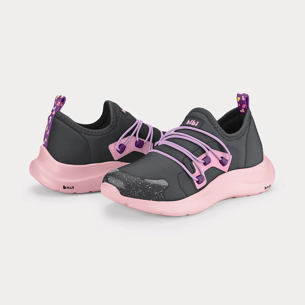 Tênis Infantil Bibi Action Cinza com Rosa Cinza 3
