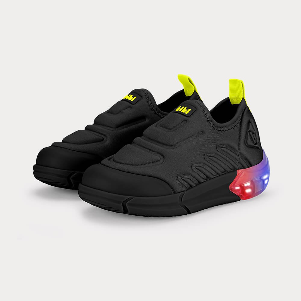 Tênis Infantil Bibi Space Preto com Amarelo Preto 2