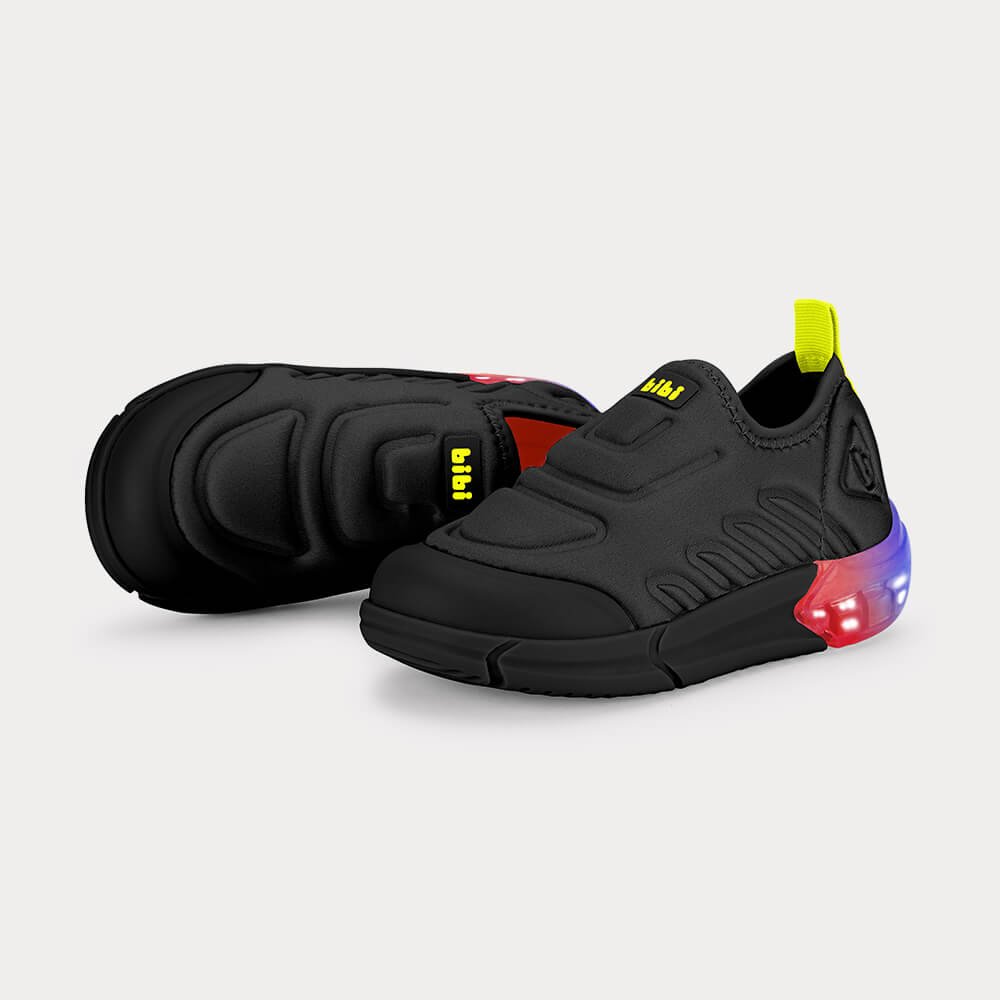 Tênis Infantil Bibi Space Preto com Amarelo Preto 3