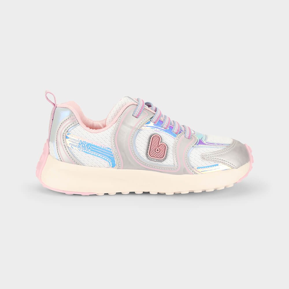 Tênis Infantil Bibi Jogging Kids Branco com Prata