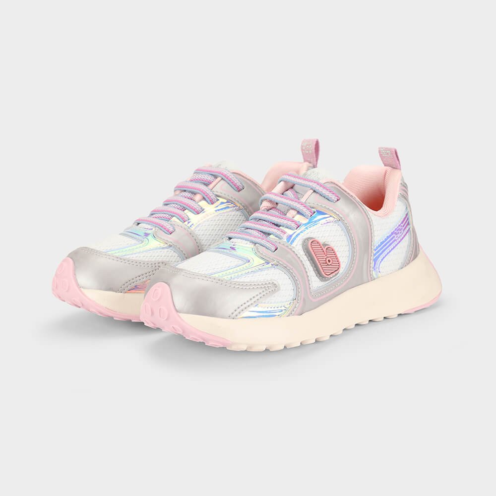 Tênis Infantil Bibi Jogging Kids Branco com Prata Branco 2