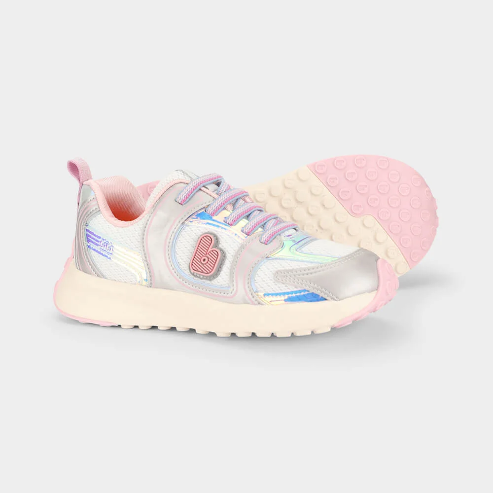 Tênis Infantil Bibi Jogging Kids Branco com Prata Branco 4
