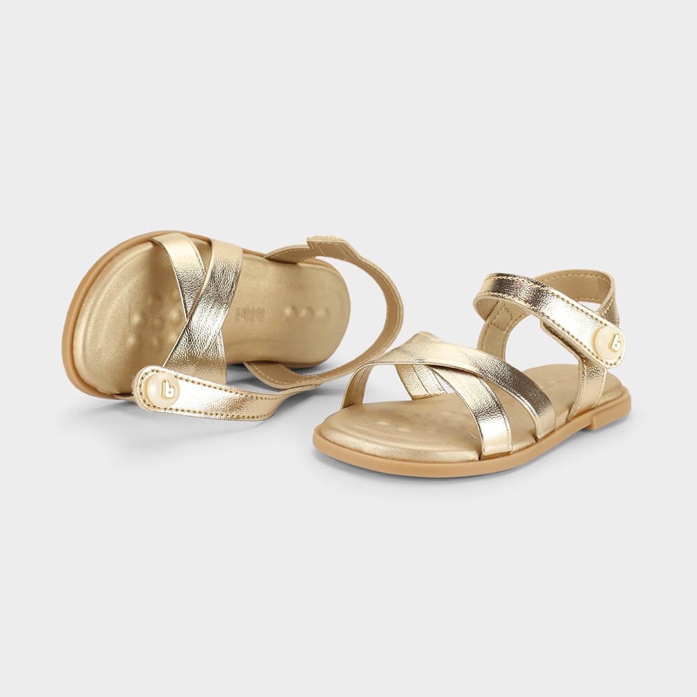 Sandália Infantil Bibi Shine Mini Dourada 1233121 Dourado 3