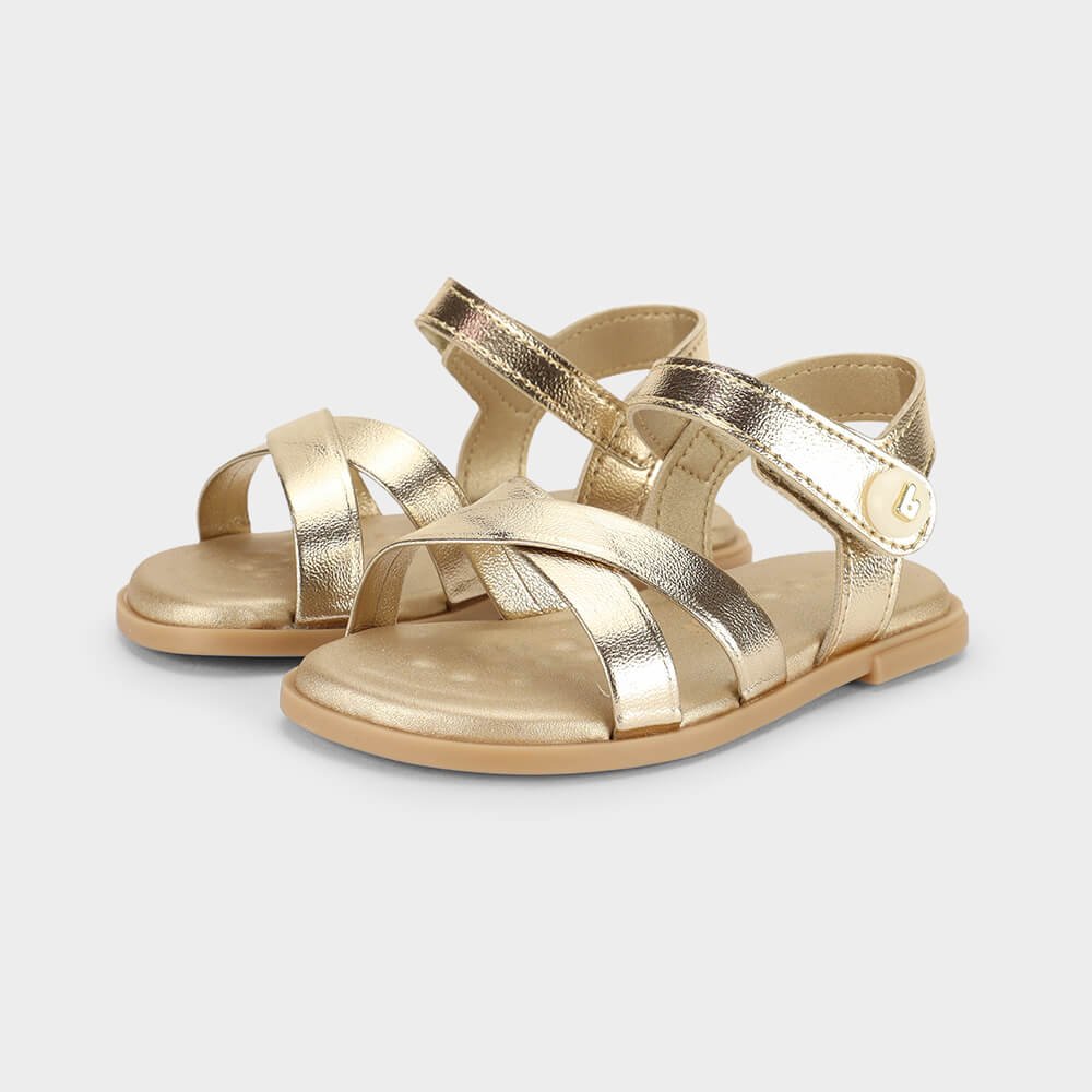 Sandália Infantil Bibi Shine Mini Dourada 1233121 Dourado 2