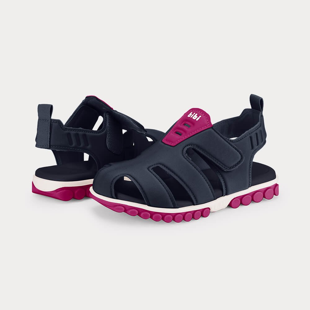 Sandália Infantil Bibi Summer Roller Sport 2.0 Azul Marinho com Rosa Azul Marinho 3